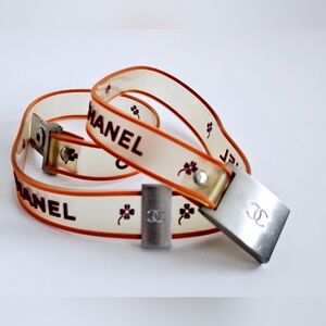 Chanel Runway Rubber & Steel Belt